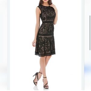 JS Collections Soutache Fit-and-Flare Dress‎